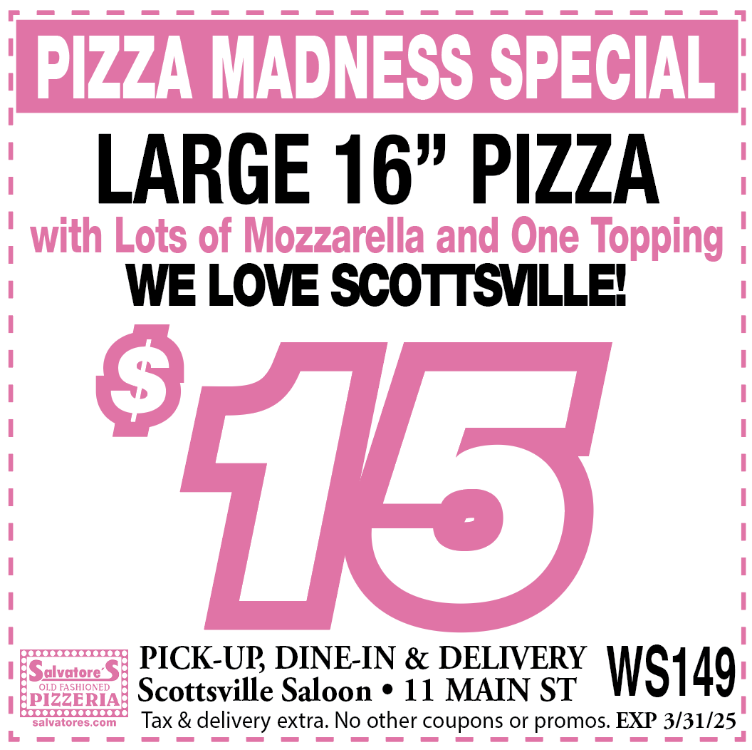 Scottsville Coupons | Salvatore's Pizzeria
